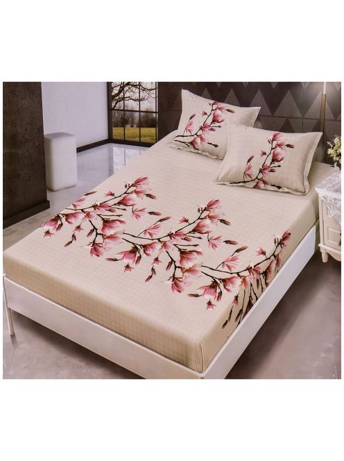 Cearceaf de pat cu elastic și două fețe de pernă (pentru saltea 160x200 и 180x200) MarketVarna, 3 piese - Model V10361