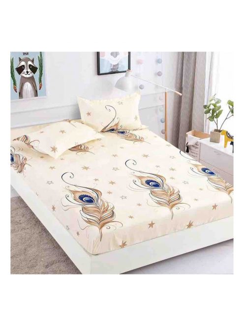 Cearceaf de pat cu elastic și două fețe de pernă (pentru saltea 160x200 и 180x200) MarketVarna, 3 piese - Model V10426